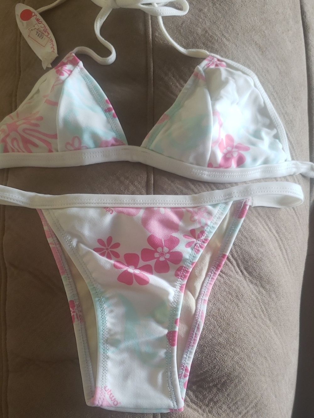Pink Floral One-Piece Swim Set